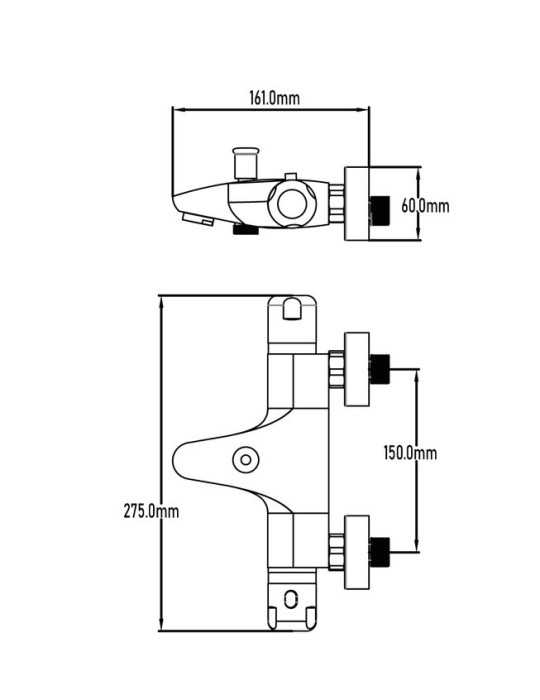 Grifo termostático para bañera modelo Sena