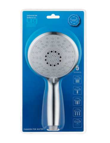 Mango de ducha con 5 funciones y 12cm de diametro modelo Saro