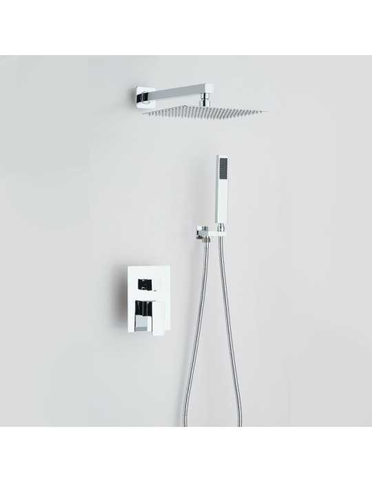 Set de ducha empotrado, monomando, acabado en cromo modelo Arenas Cromo