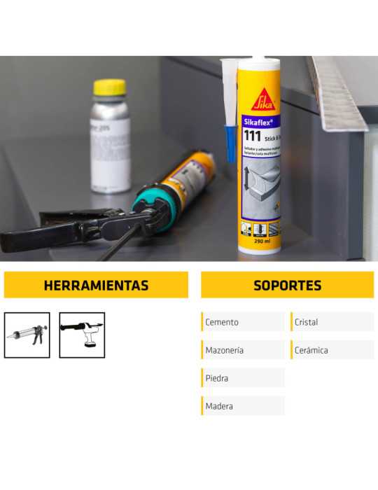 Sikaflex-111 Stick&Seal marrón 290 ML Cartucho