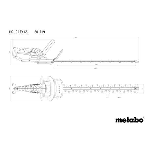 Cortasetos de bateria HS 18 LTX 65 METABO