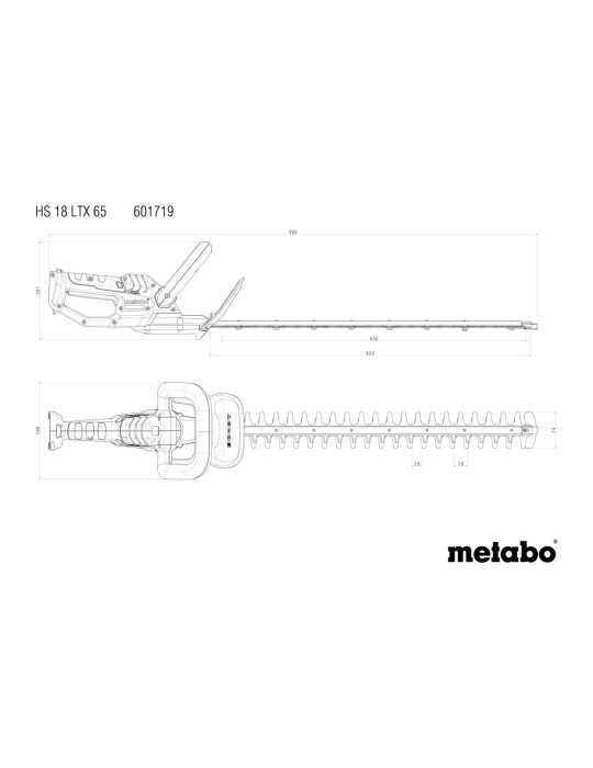 Cortasetos de bateria HS 18 LTX 65 METABO