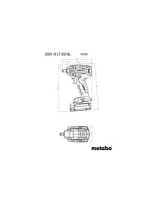 Llave de Impacto de bateria sin escobillas SSW 18 LT 300 BL METABO
