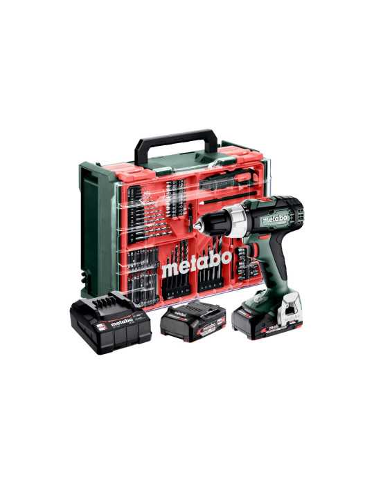 Taladro - Atornillador de Percusion de bateria SB 18 L Set Taller portatil METABO