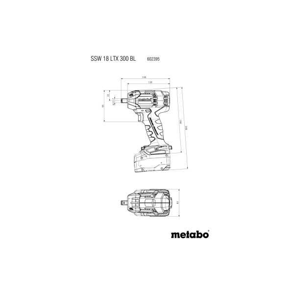 Llaves de Impacto de bateria sin Escobillas SSW 18 LTX 300 BL METABO
