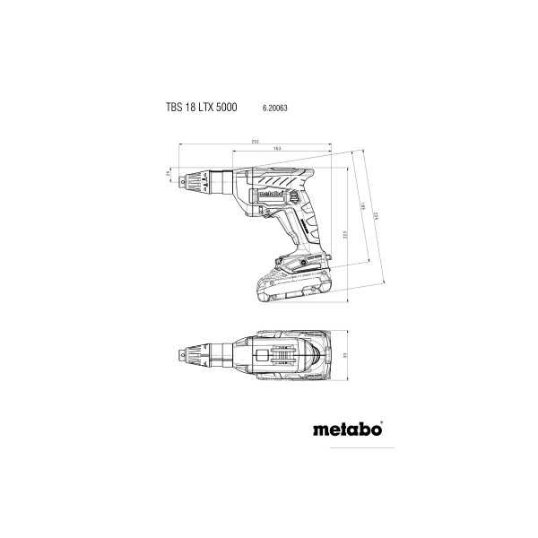Atornillador con bateria de 18 V TBS 18 LTX BL 5000 METABO