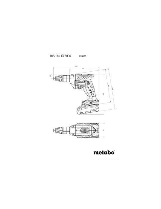 Atornillador con bateria de 18 V TBS 18 LTX BL 5000 METABO