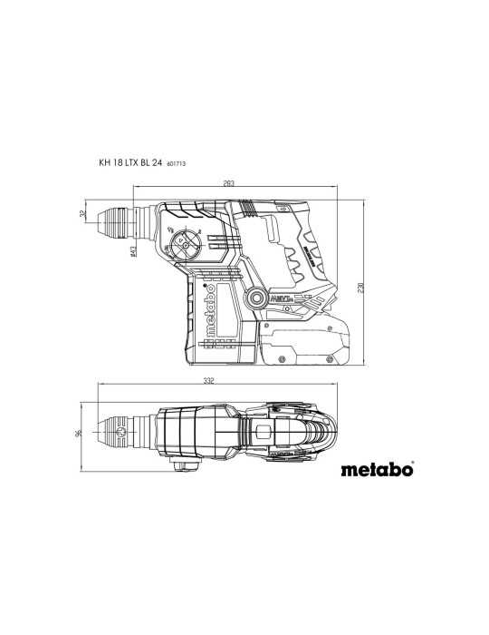 Martillos Sds-Plus de bateria KH 18 LTX 24 BL METABO