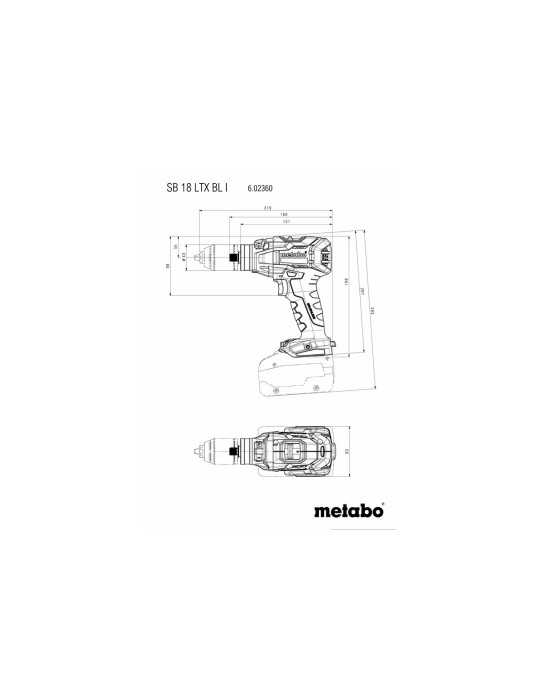 Taladro - Atornillador de Percusion de bateria SB 18 LTX BL I METABO