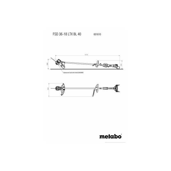Desbrozadoras de bateria FSD 36-18 LTX BL 40 (D-handle) METABO