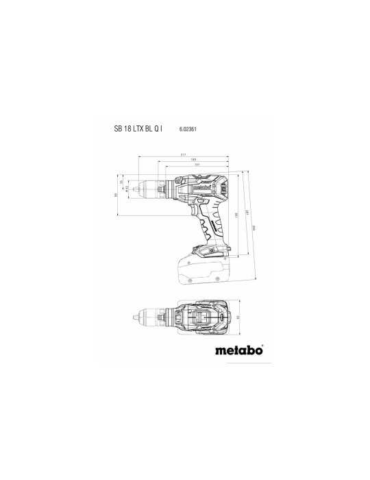 Taladro - Atornillador de Percusion de bateria SB 18 LTX BL Q I METABO