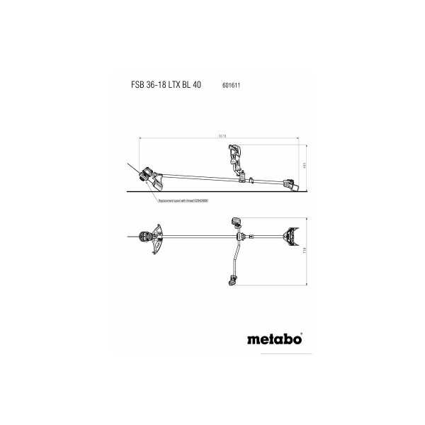 Desbrozadoras de bateria FSB 36-18 LTX BL 40 (Bike handle) METABO