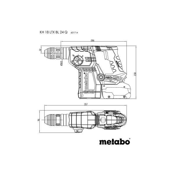 Martillos Sds-Plus de bateria KH 18 LTX 24 BL Quick METABO