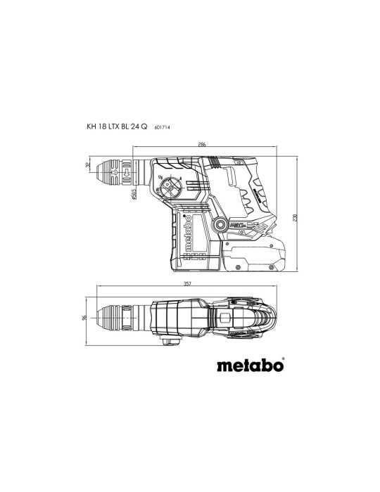 Martillos Sds-Plus de bateria KH 18 LTX 24 BL Quick METABO
