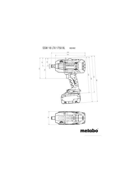 Llaves de Impacto de bateria sin Escobillas SSW 18 LTX 1750 BL METABO