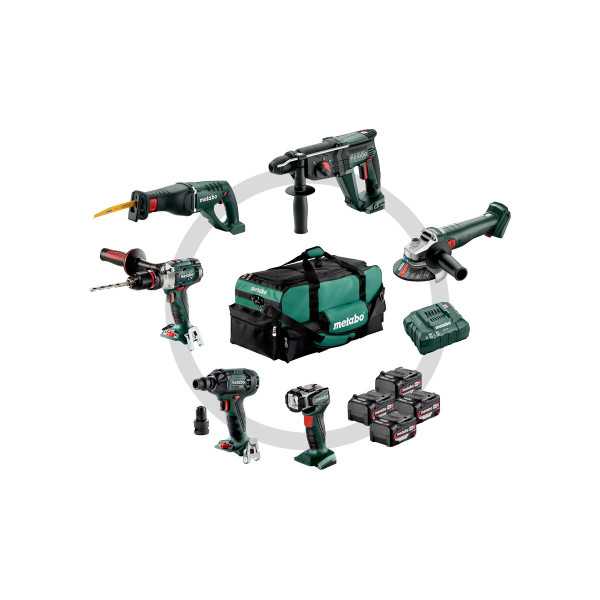 COMBO de bateria Combo Set Bauhandwerk 6.1 METABO