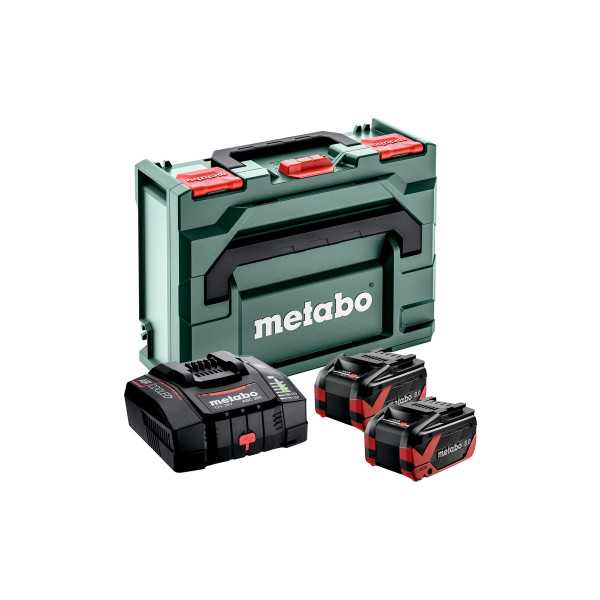 COMBO de baterias + Cargador Set basico 2 x LiHDX 8.0 Ah ASC 290 METABO