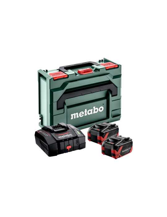 COMBO de baterias + Cargador Set basico 2 x LiHDX 8.0 Ah ASC 290 METABO