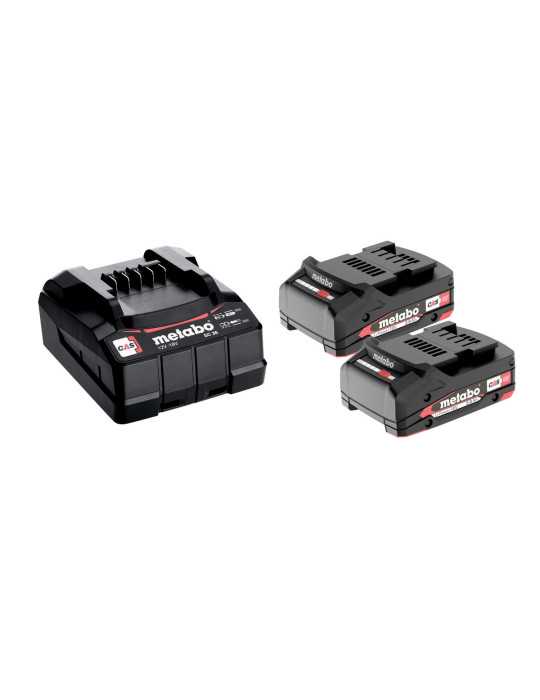 COMBO de baterias + Cargador Basic-Set 2x 2,0 Ah METABO
