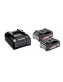 COMBO de baterias + Cargador Basic-Set 2x 2,0 Ah METABO