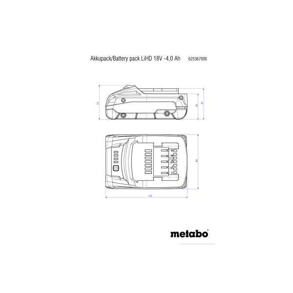 baterias Tecnologia Air Cooled bateria METABO