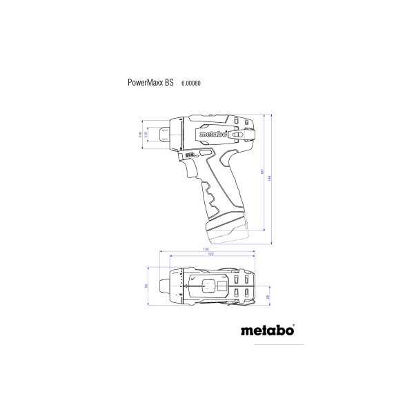 Taladro - Atornillador de bateria PowerMaxx BS Basic METABO