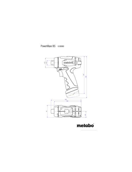 Taladro - Atornillador de bateria PowerMaxx BS Basic METABO