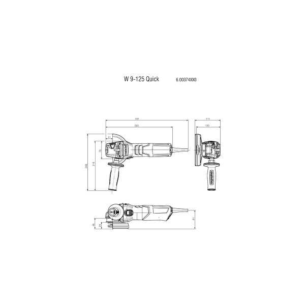 Mini Amoladora Con diametro de Disco de 100 a 150 Mm W 9-125 Quick METABO
