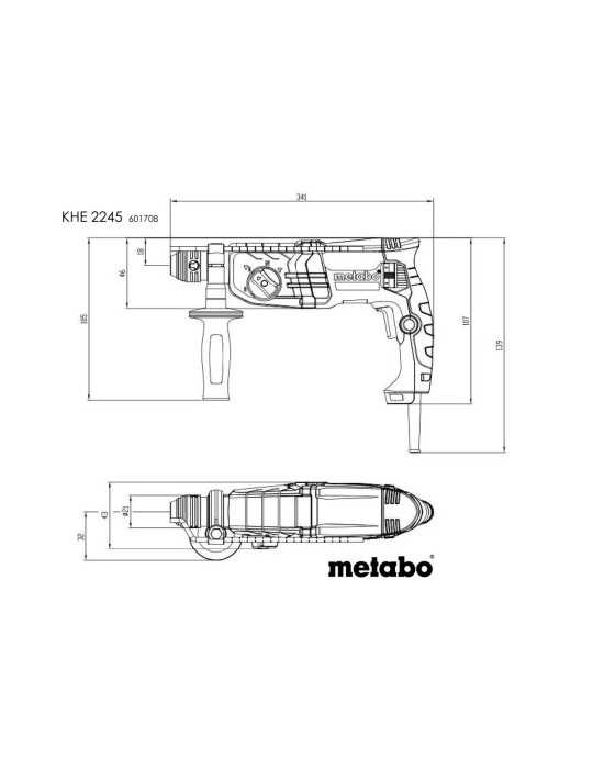 Martillos Electroneumaticos Sds-Plus KHE 2245 METABO