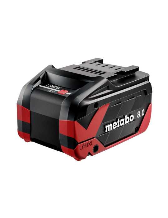 Bateria Tecnologia Air Cooled bateria LiHDX 18V- 8.0 Ah METABO