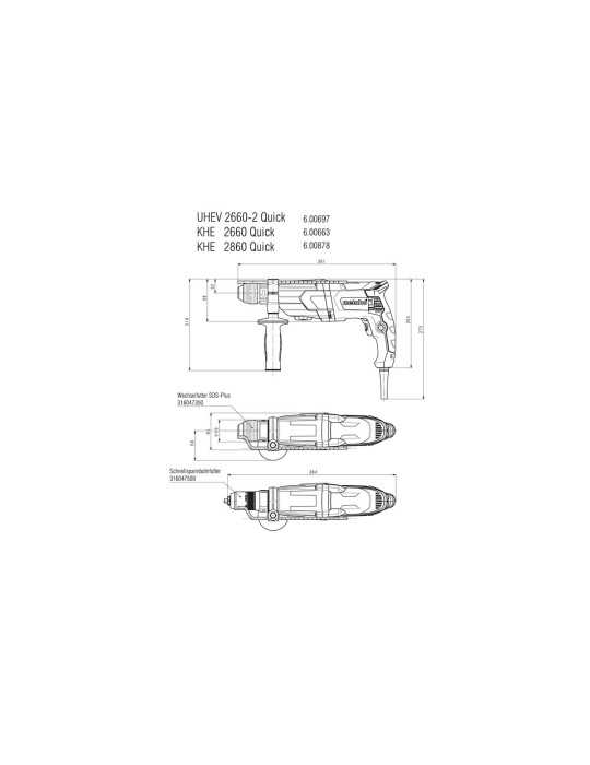 Martillos Electroneumaticos Sds-Plus KHE 2860 Quick METABO