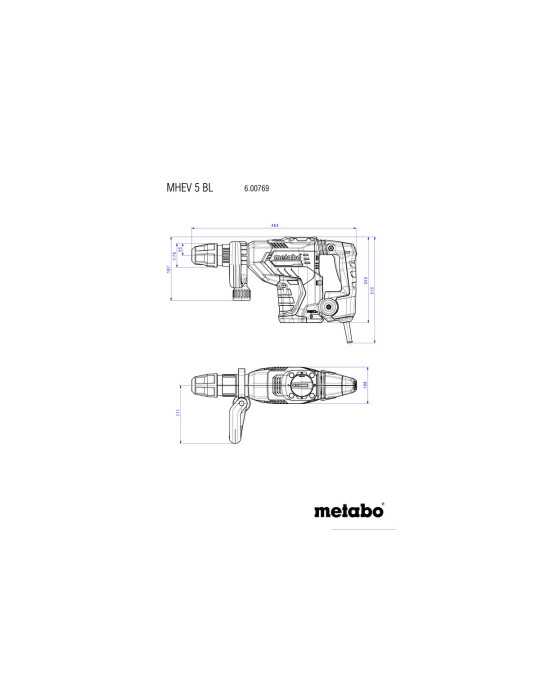 Martillos Pesados de 6 a 12 Kg SDS-MAX MHEV 5 BL METABO