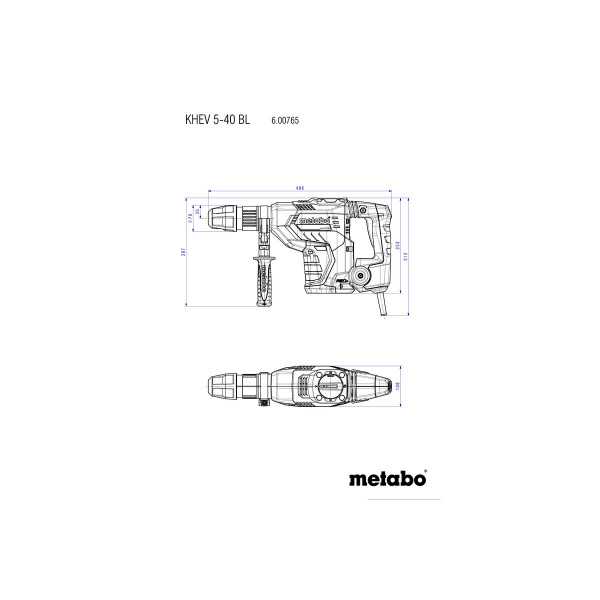 Martillos Pesados de 6 a 12 Kg SDS-MAX KHEV 5-40 BL (combinado) METABO