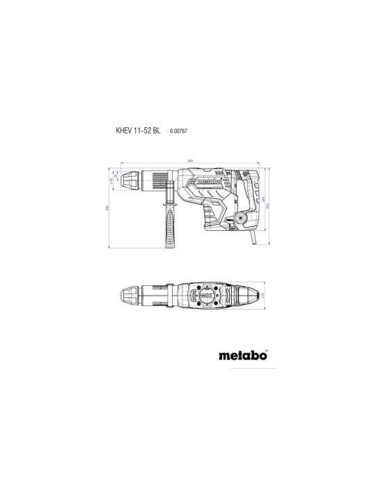 Martillos Pesados de 6 a 12 Kg SDS-MAX KHEV 11-52 BL (combinado) METABO