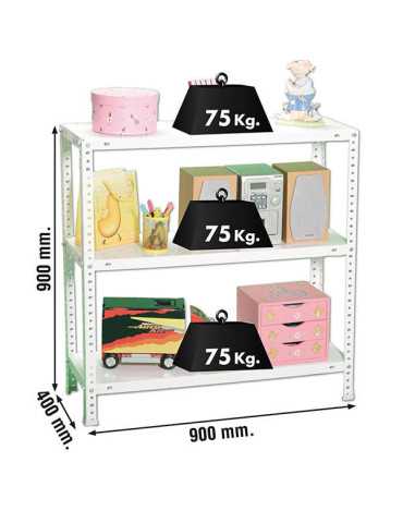 Estanteria 900x900x400 ADVANTAGE 3/400 BLANCO marca SIMONRACK