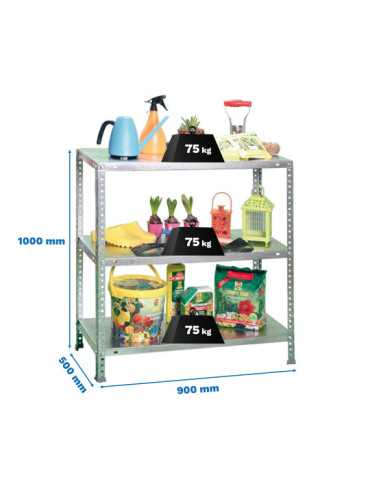 Estanteria 1000x900x500 ADVANTAGE 3/500 1000 GALVANIZADO marca SIMONRACK