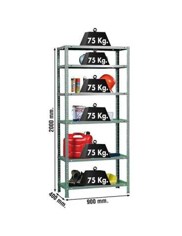 Estanteria 2000x900x400 ADVANTAGE 6/400 GRIS marca SIMONRACK