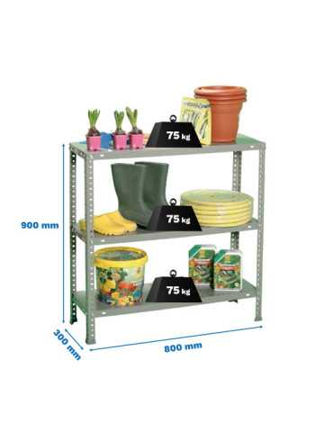Estanteria 900x800x300 ADVANTAGE MINI 3/300 GRIS marca SIMONRACK