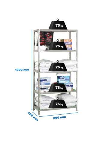 Estanteria 1800x800x400 ADVANTAGE MINI 5/400 GRIS marca SIMONRACK