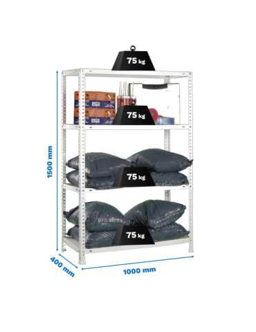 Estanteria 1500x1000x400 ADVANTAGE PLUS 4/400 1500 BLANCO marca SIMONRACK