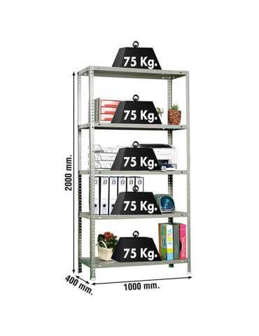 Estanteria 2000x1000x400 ADVANTAGE PLUS 5/400 GRIS marca SIMONRACK