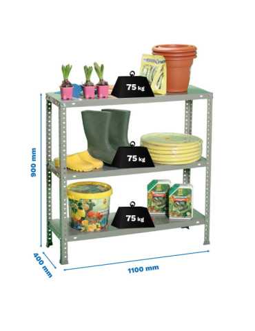 Estanteria 900x1100x400 ADVANTAGE SUPERPLUS 3/400 900 GRIS marca SIMONRACK