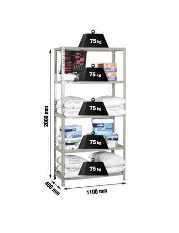 Estanteria 2000x1100x400 ADVANTAGE SUPERPLUS 5/400 GRIS marca SIMONRACK