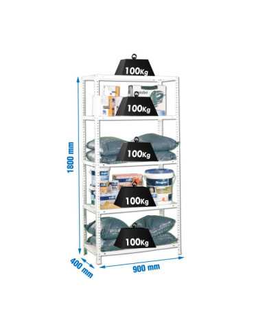 Estanteria 1800x900x400 COMFORT 5/400 BLANCO marca SIMONRACK