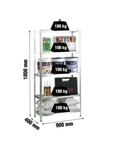 Estanteria 1800x900x400 COMFORT 5/400 GALVANIZADO marca SIMONRACK