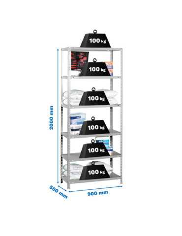 Estanteria 2000x900x500 COMFORT 6/500 GRIS marca SIMONRACK