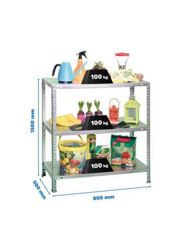 Estanteria 1500x800x500 COMFORT MINI 4/500 GALVA marca SIMONRACK