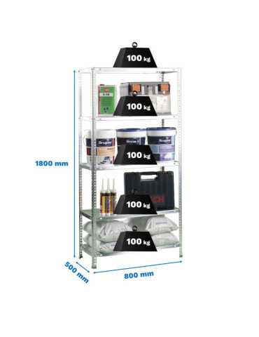 Estanteria 1800x800x500 COMFORT MINI 5/500 GALVA marca SIMONRACK