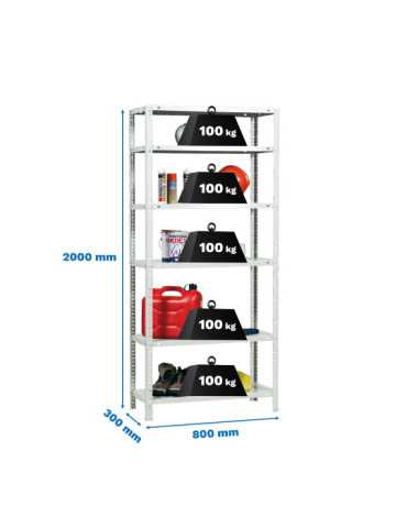 Estanteria 2000x800x300 COMFORT MINI 6/300 BLANCO marca SIMONRACK