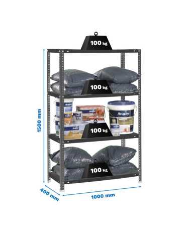 Estanteria 1500x1000x400 COMFORT PLUS 4/400 ANTRACITA marca SIMONRACK